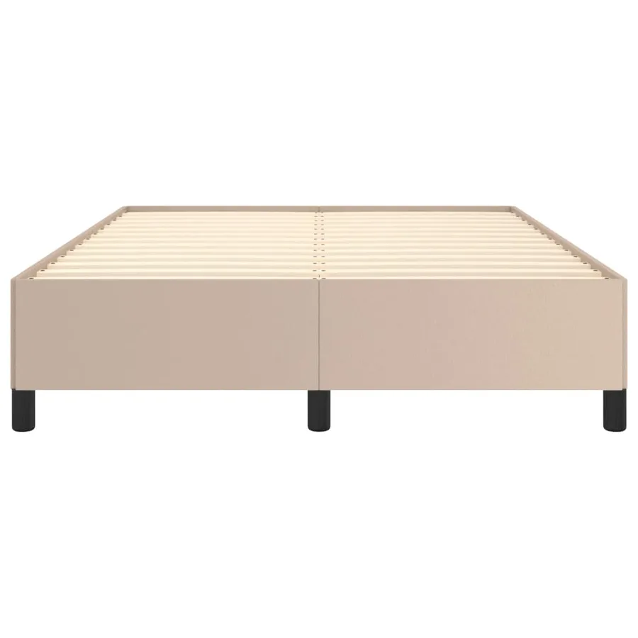 Cadre de lit sans matelas cappuccino 140x200 cm similicuir - 5