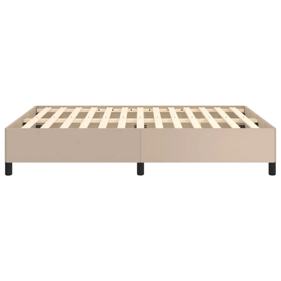 Cadre de lit sans matelas cappuccino 140x200 cm similicuir - 6