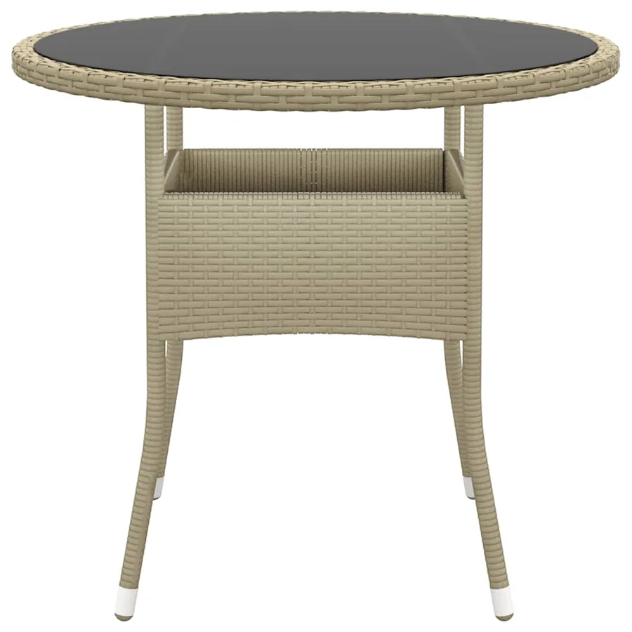 Ensemble à manger de jardin 3 pcs Résine tressée Beige - 6