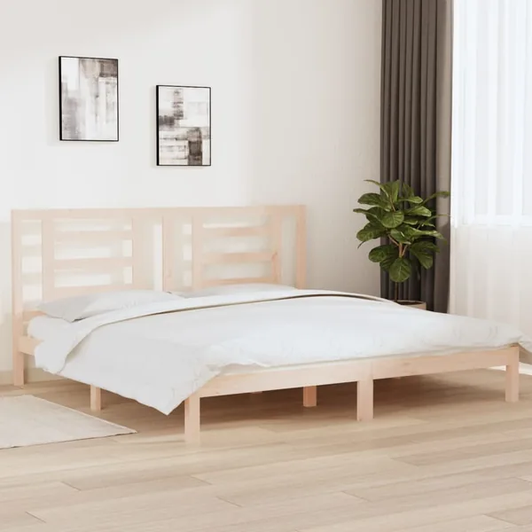 Cadre de lit sans matelas 200x200 cm bois massif de pin