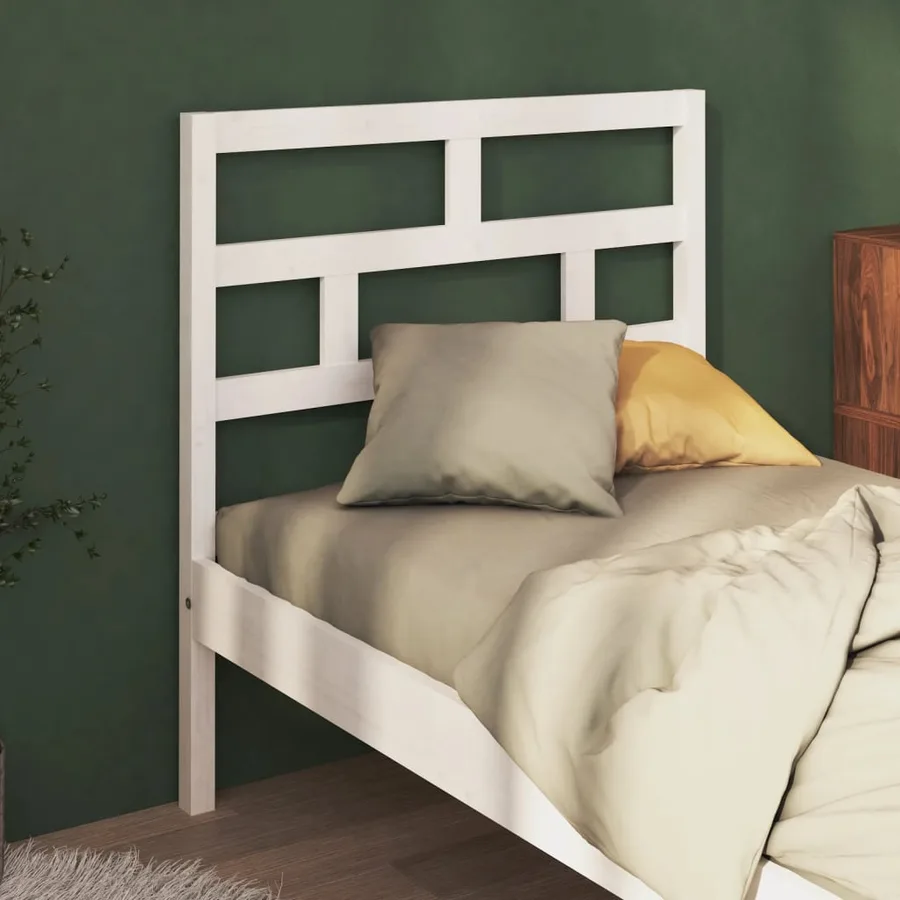 Tête de lit Blanc 96x4x100 cm Bois massif de pin - 3