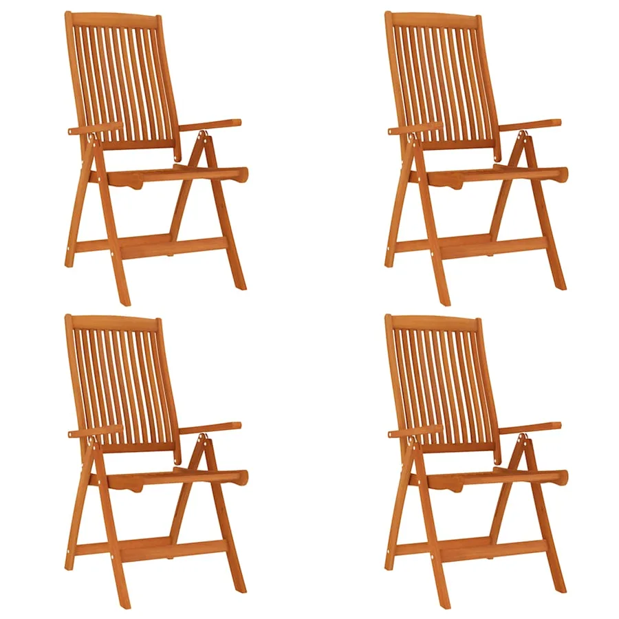 Ensemble à manger de jardin 5 pcs Bois d'eucalyptus massif - 4