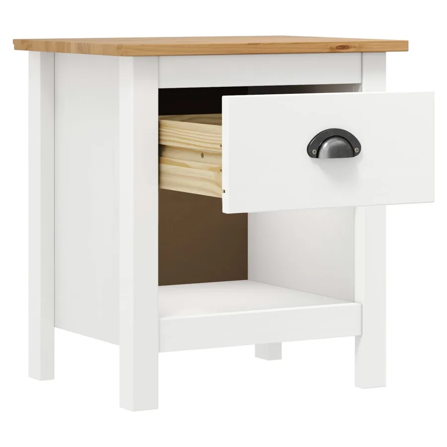 Tables de chevet 2 pcs Hill 46x35x49,5 cm Bois de pin solide - 4
