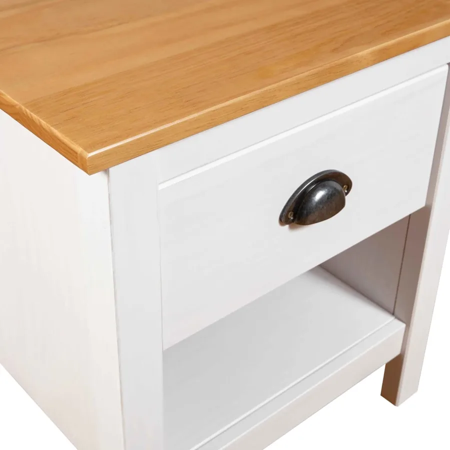 Tables de chevet 2 pcs Hill 46x35x49,5 cm Bois de pin solide - 6