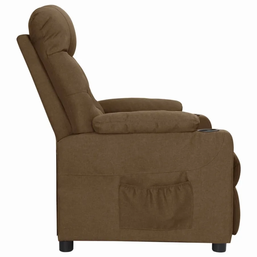 Fauteuil inclinable Marron Tissu - 3
