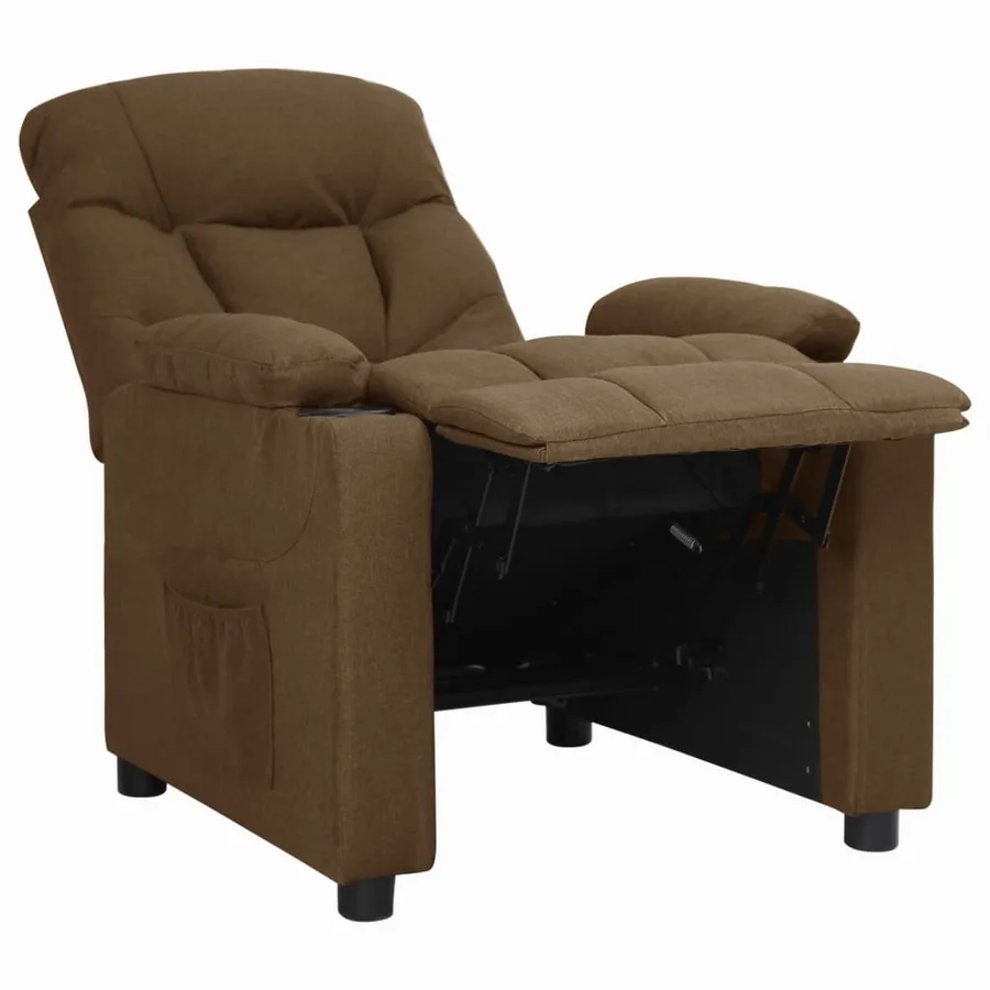 Fauteuil inclinable Marron Tissu - 4