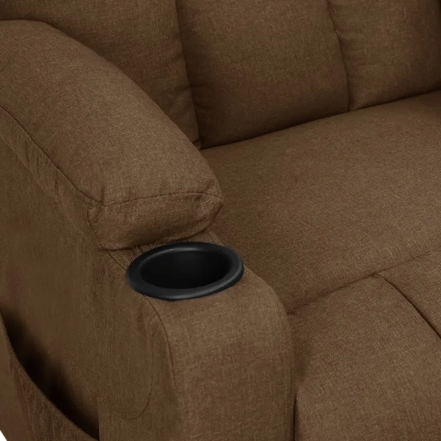 Fauteuil inclinable Marron Tissu - 7