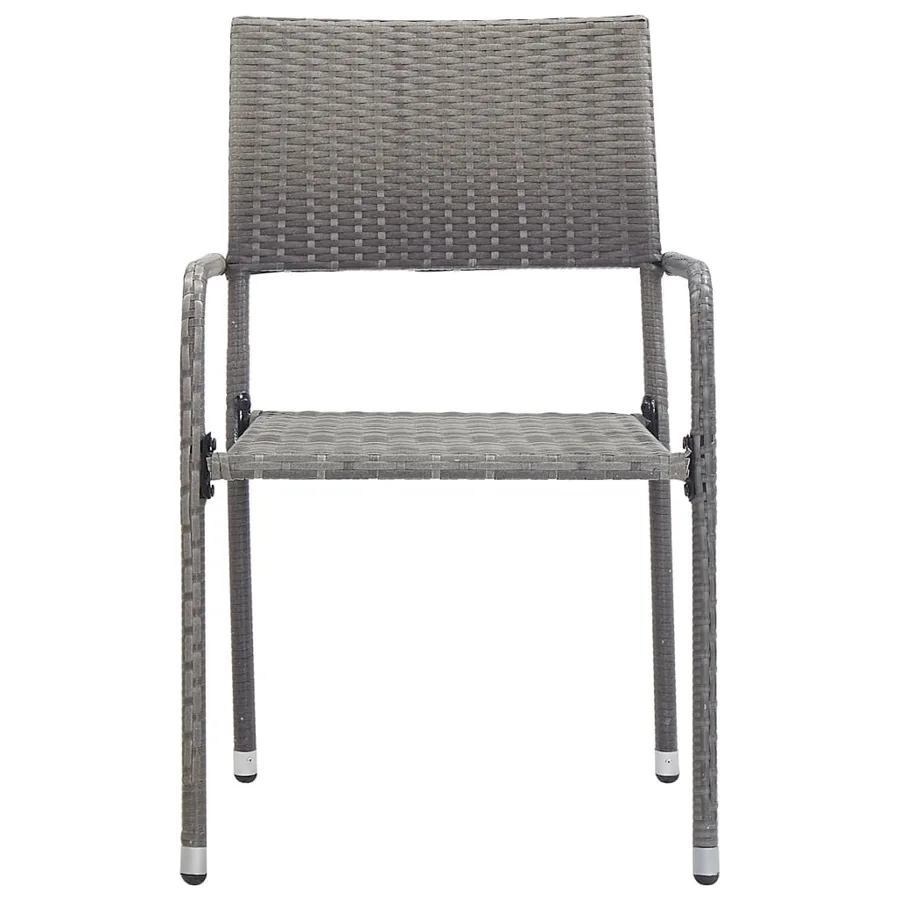 Ensemble à manger de jardin 3 pcs Gris - 4