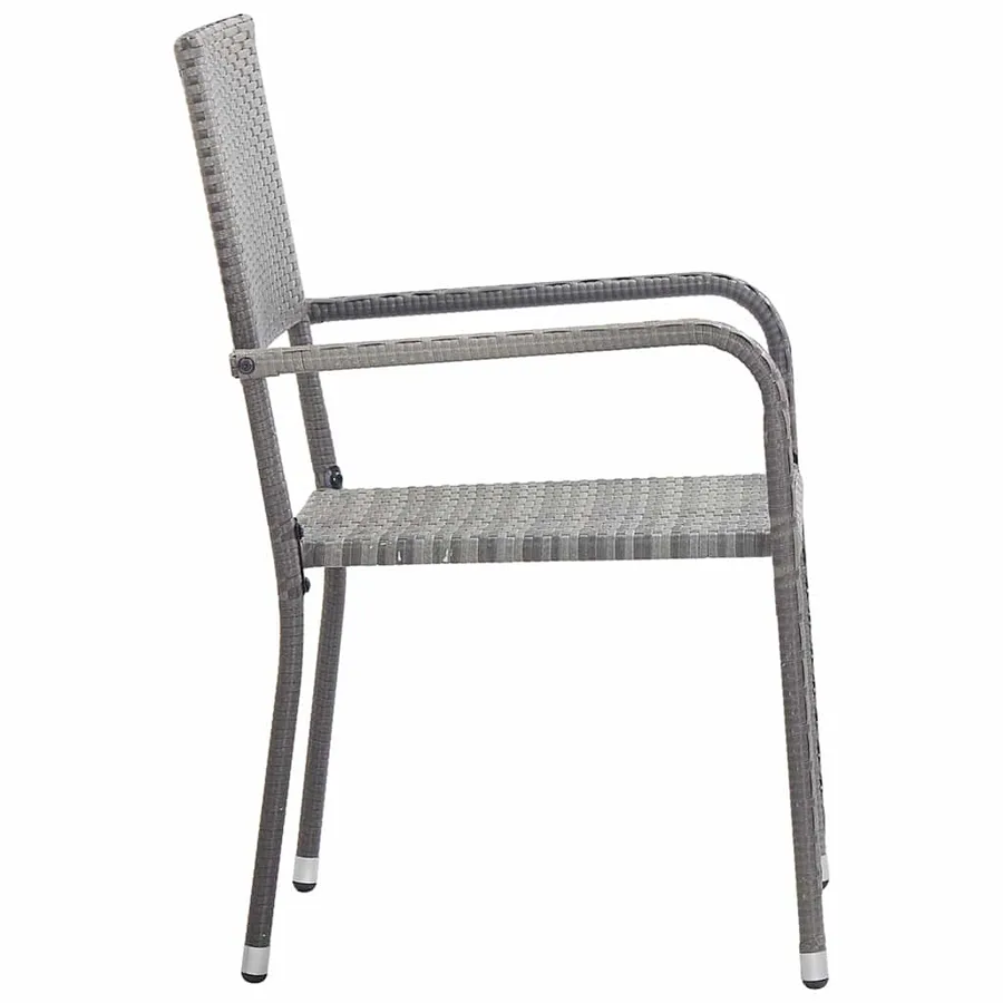 Ensemble à manger de jardin 3 pcs Gris - 5