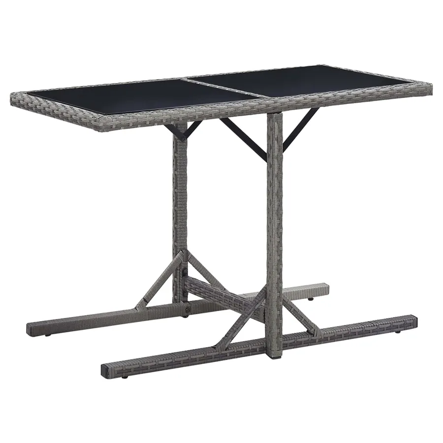 Ensemble à manger de jardin 3 pcs Gris - 8