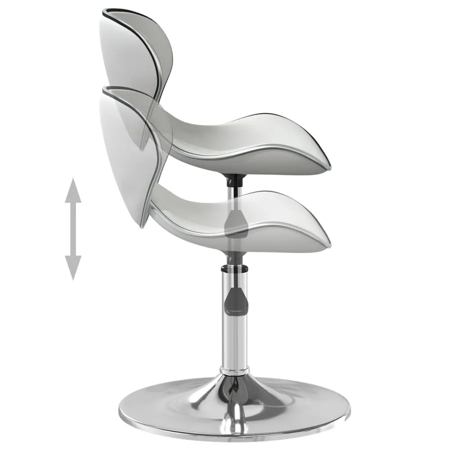 Chaise de salle à manger Blanc Similicuir - 6