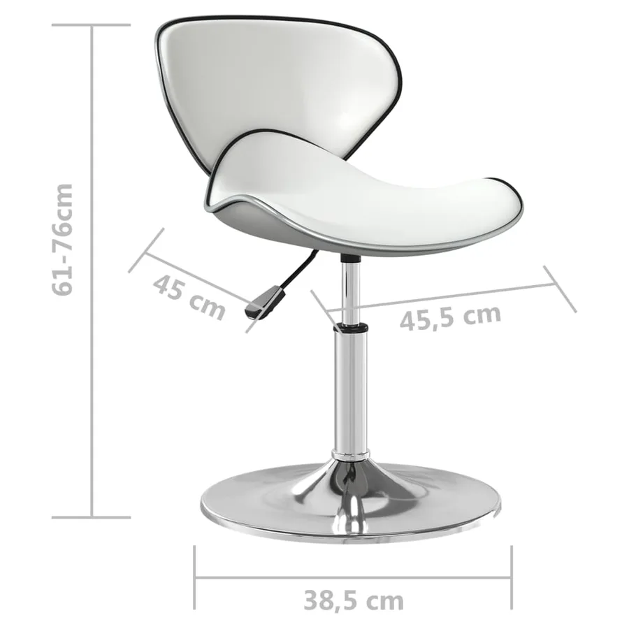 Chaise de salle à manger Blanc Similicuir - 8
