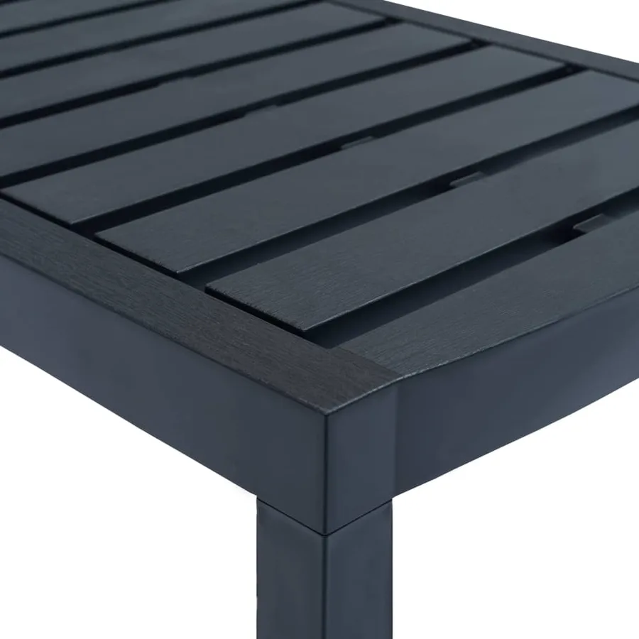 Salon de jardin 3 pcs Plastique Anthracite - 11
