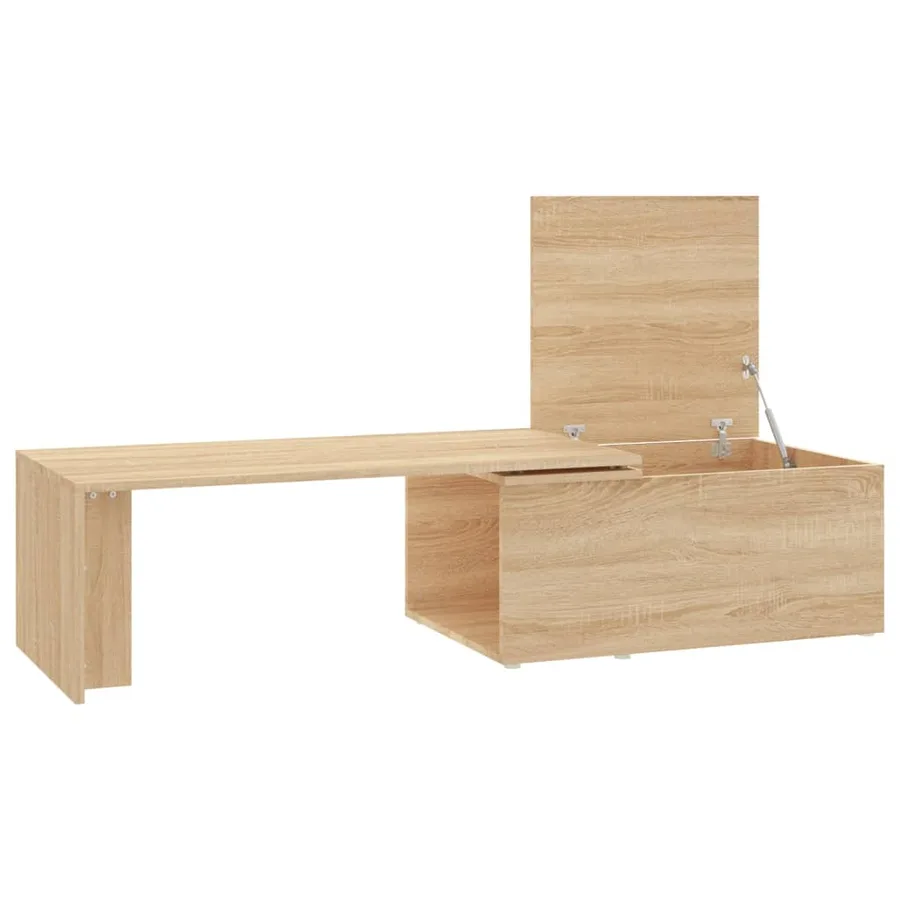 Table basse Chêne sonoma 150x50x35 cm Bois d’ingénierie - 10