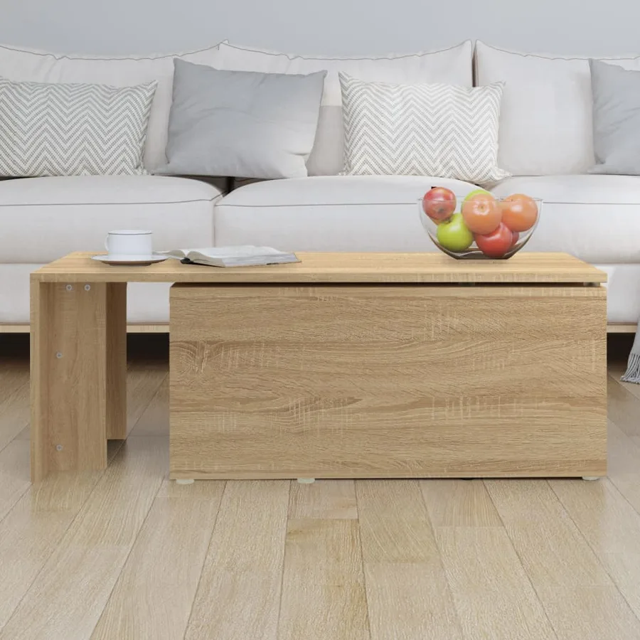 Table basse Chêne sonoma 150x50x35 cm Bois d’ingénierie - 4