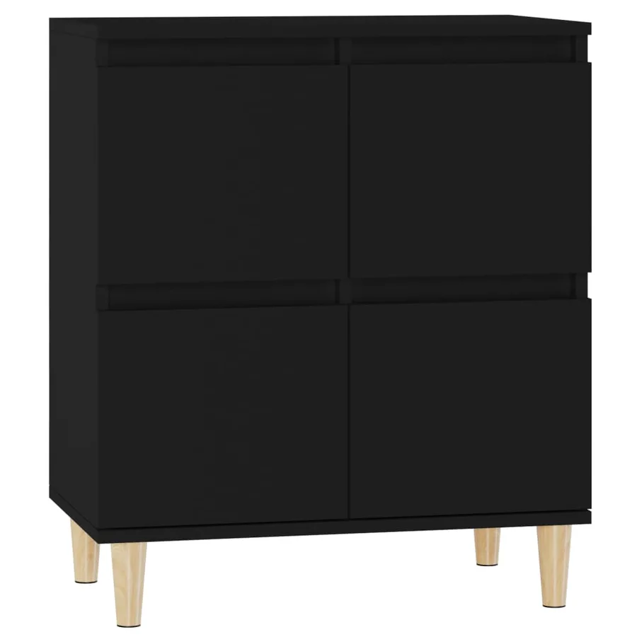 Buffet Noir 60x35x70 cm Bois d'ingénierie - 2