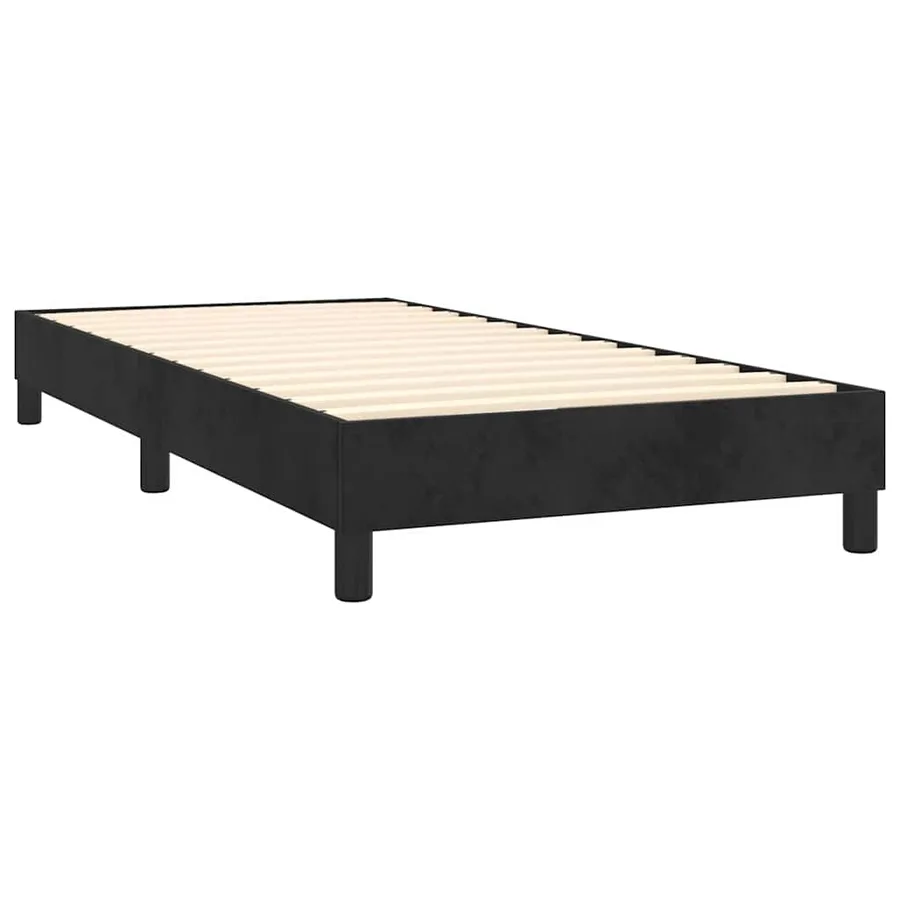 Sommier à lattes de lit avec matelas et LED Noir 90x200 cm - 5