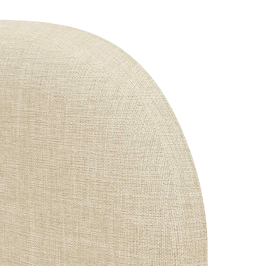 Oreille de tête de lit Crème 80 x 23 x 6 cm tissu - 9