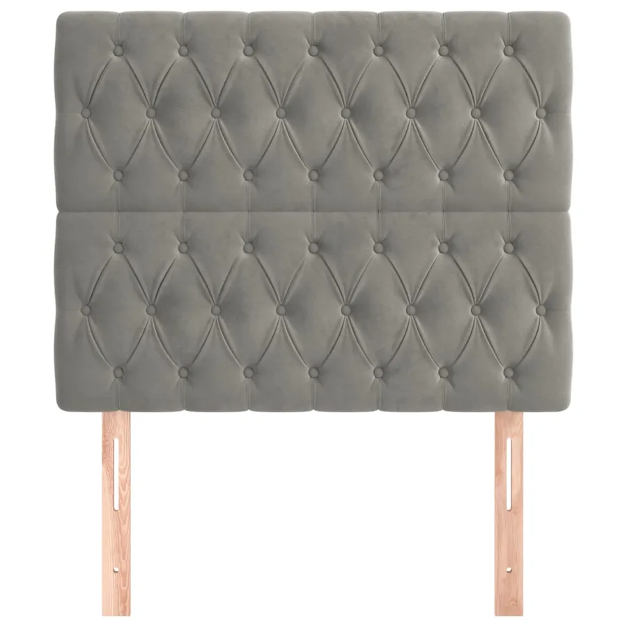 Tête de lit Gris clair 90x7x118/128 cm Velours - 3