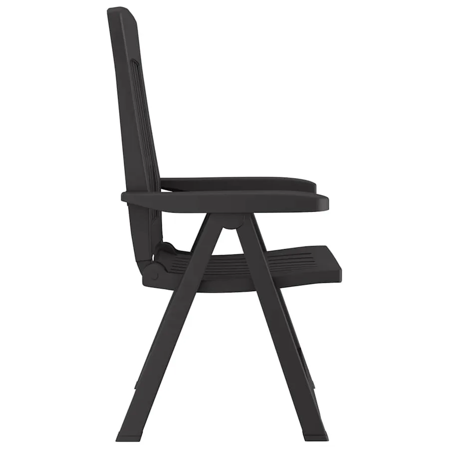 Chaises inclinables de jardin lot de 2 anthracite PP - 7