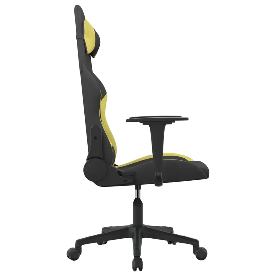 Chaise de jeu Noir et vert clair Tissu - 4