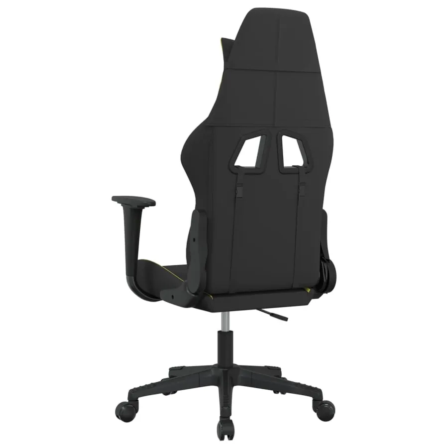 Chaise de jeu Noir et vert clair Tissu - 5