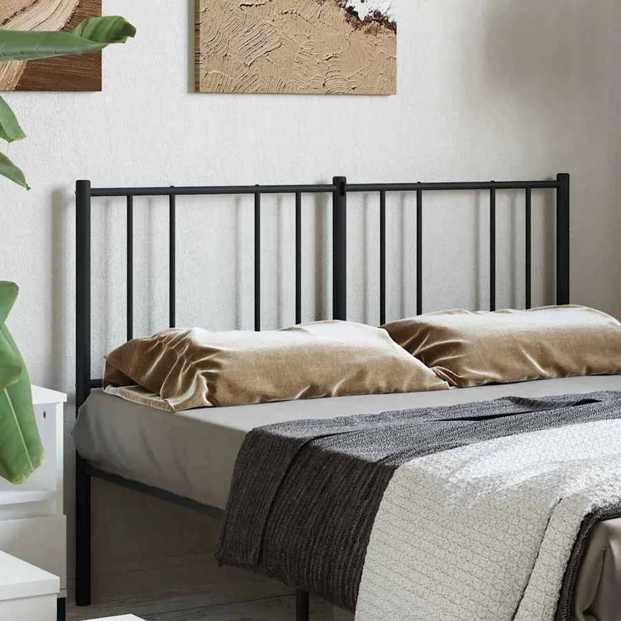 Tête de lit de remplacement métal noir 140 cm