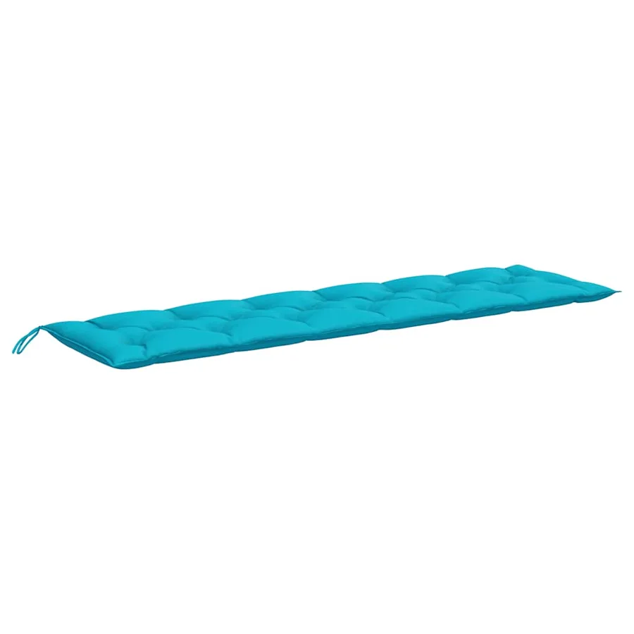 Coussins de banc de jardin lot de 2 turquoise 200x50x7 cm tissu - 5