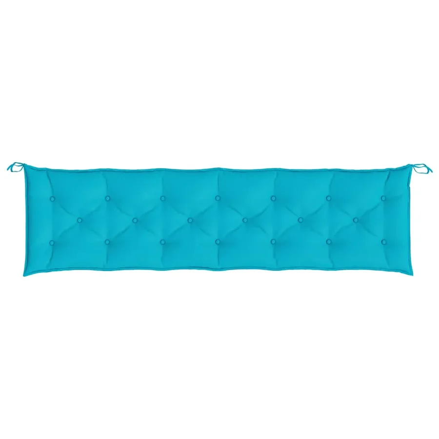 Coussins de banc de jardin lot de 2 turquoise 200x50x7 cm tissu - 6