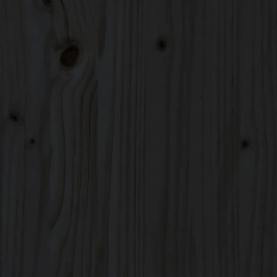 Cadre de lit sans matelas noir 200x200 cm bois massif - 5