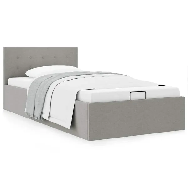 Cadre de lit à rangement hydraulique sans matelas 90x200 cm
