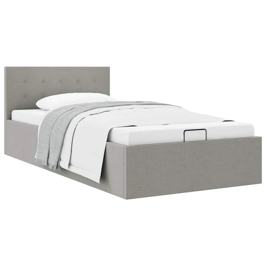 Cadre de lit à rangement hydraulique sans matelas 90x200 cm - 2