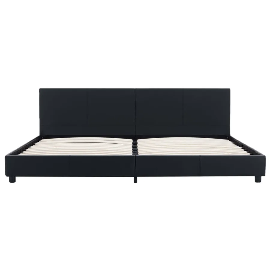 Cadre de lit Noir Similicuir 180x200 cm - 3