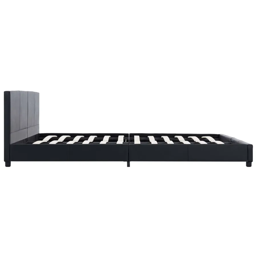 Cadre de lit Noir Similicuir 180x200 cm - 4