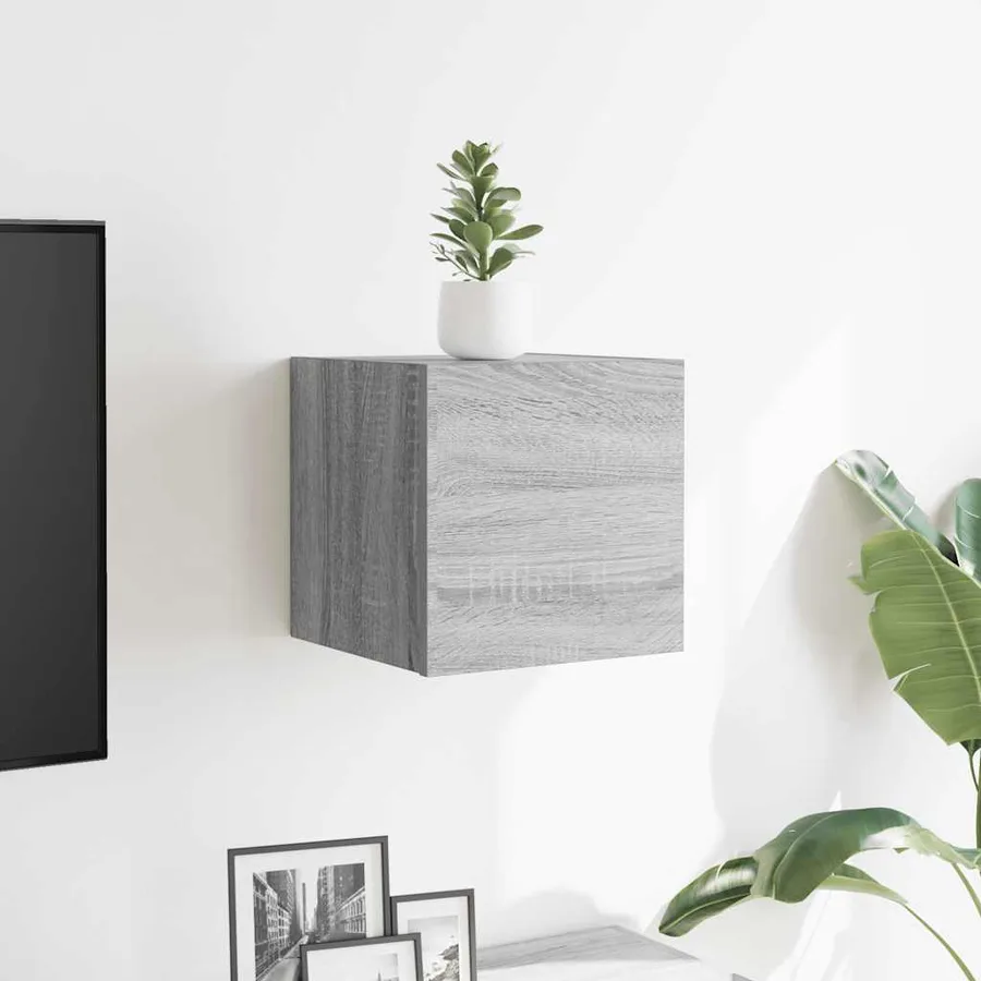 Meuble TV mural Sonoma gris 30,5x30x30 cm - 3