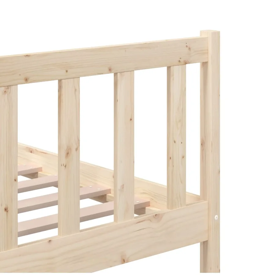 Cadre de lit sans matelas bois massif 160x200 cm - 8