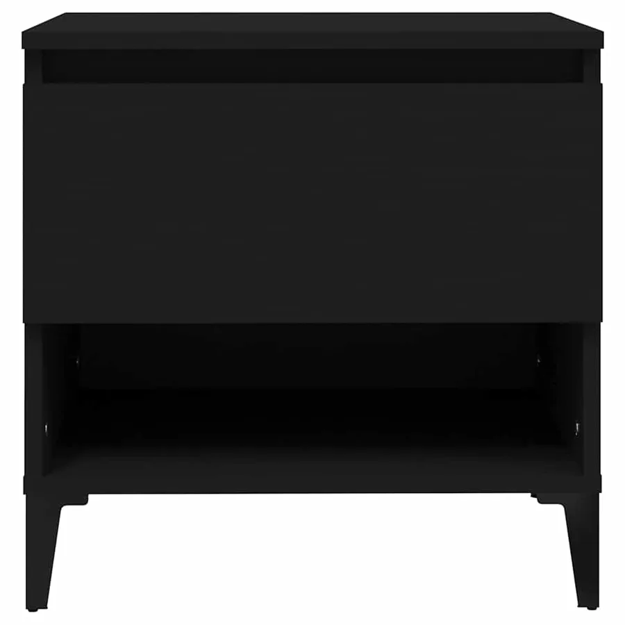 Table d'appoint Noir 50x46x50 cm Bois d’ingénierie - 6