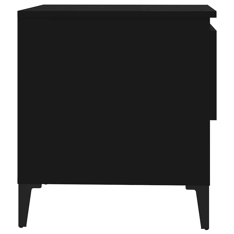 Table d'appoint Noir 50x46x50 cm Bois d’ingénierie - 8