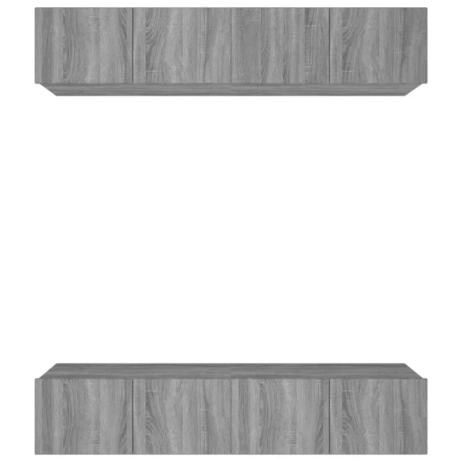 Meubles TV 4 pcs sonoma gris 80x30x30 cm bois d'ingénierie - 2