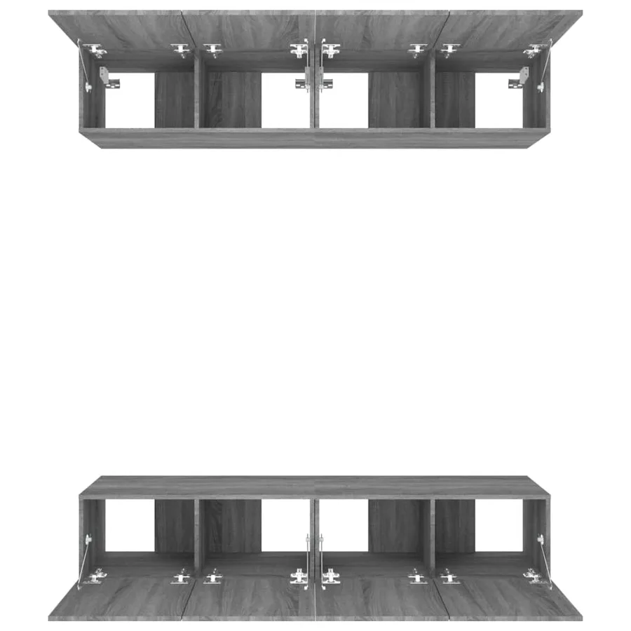 Meubles TV 4 pcs sonoma gris 80x30x30 cm bois d'ingénierie - 6
