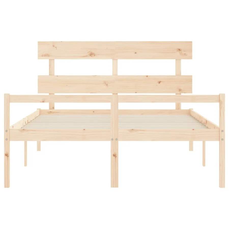 Lit pour personne âgée sans matelas 160x200 cm bois massif - 6