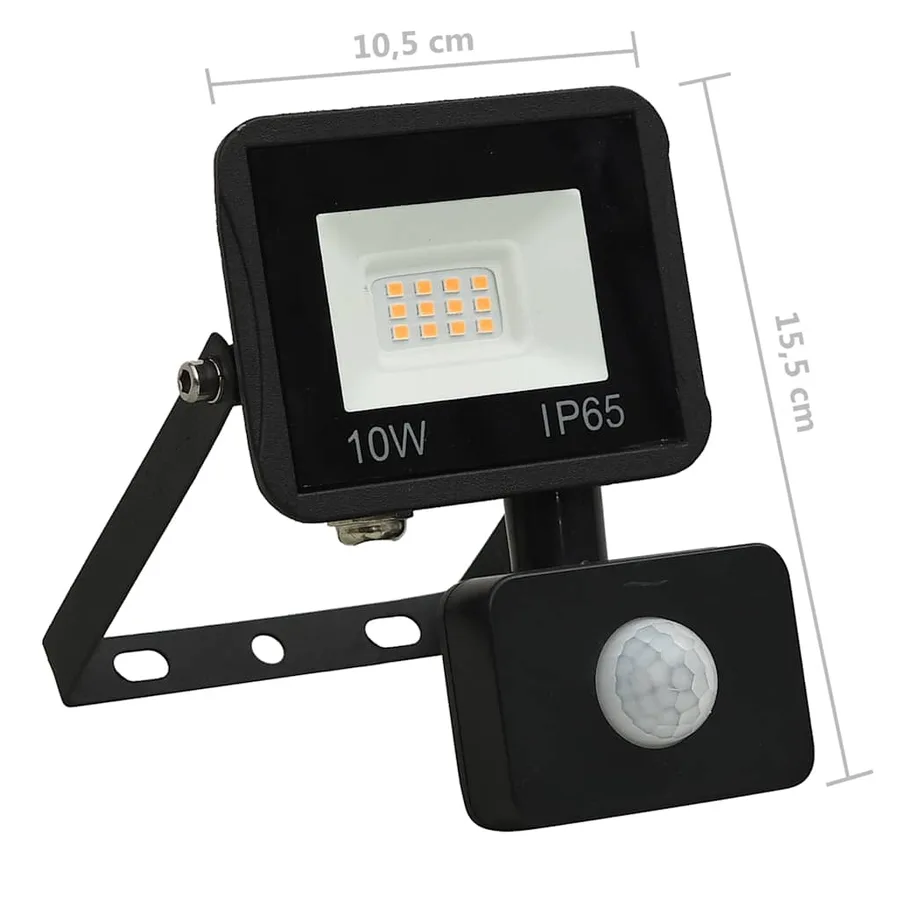 Projecteur à LED avec capteur 10 W Blanc chaud - 10