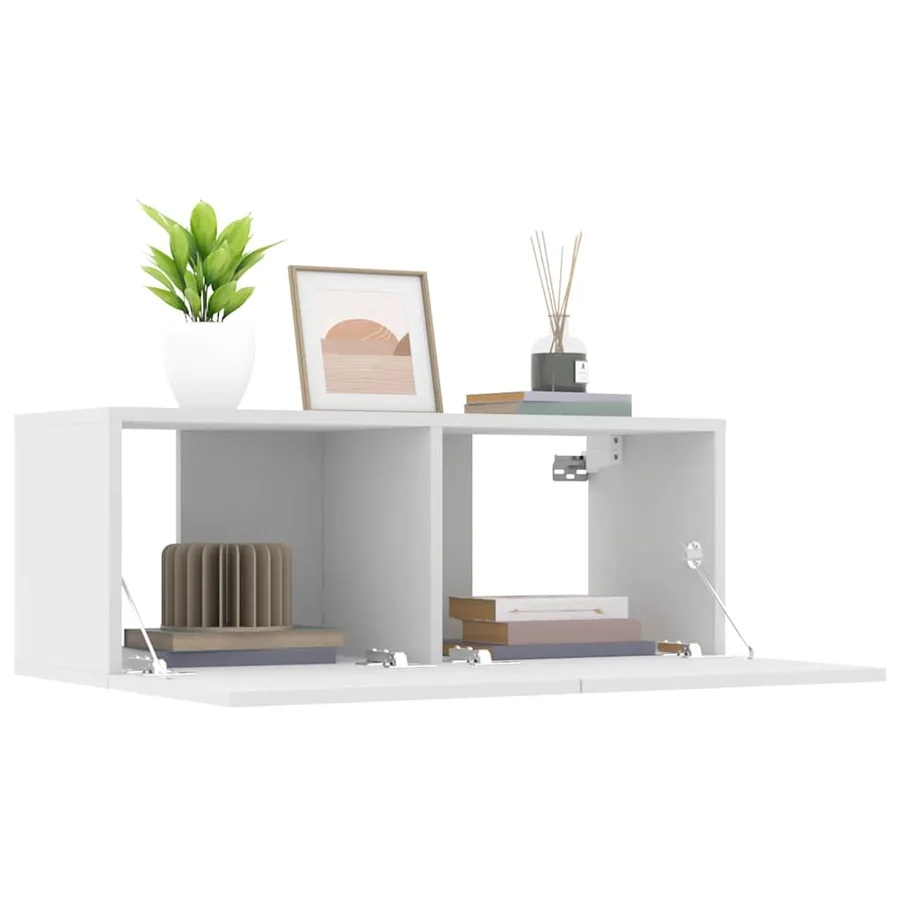 Meubles TV 2 pcs blanc 80x30x30 cm bois d'ingénierie - 9