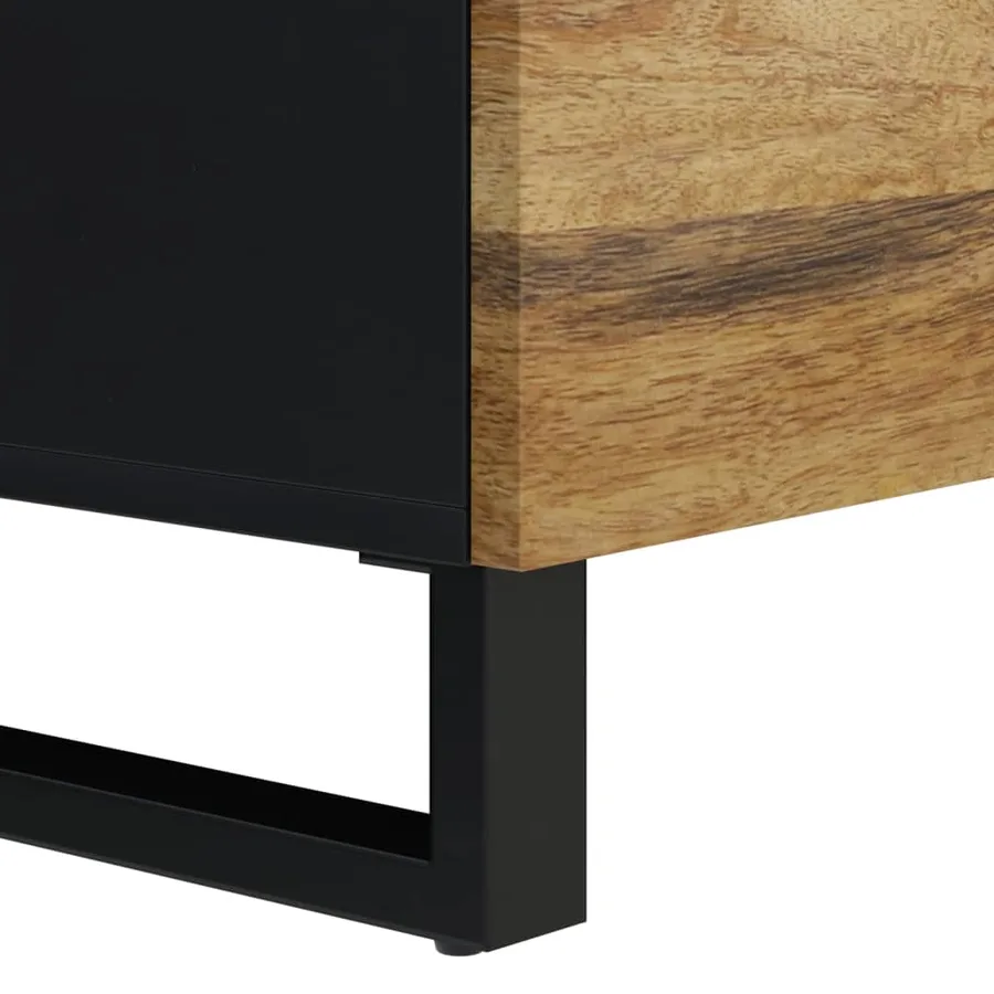 Buffet avec 2 portes 80x33x75 cm bois massif de manguier - 8