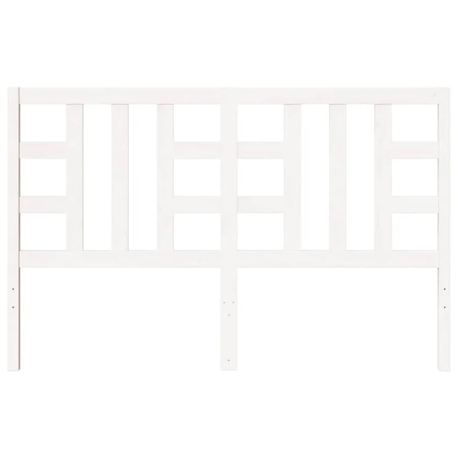 Tête de lit Blanc 156x4x100 cm Bois massif de pin - 4