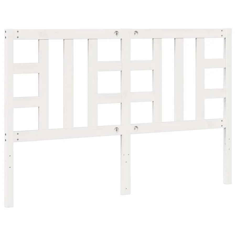Tête de lit Blanc 156x4x100 cm Bois massif de pin - 6