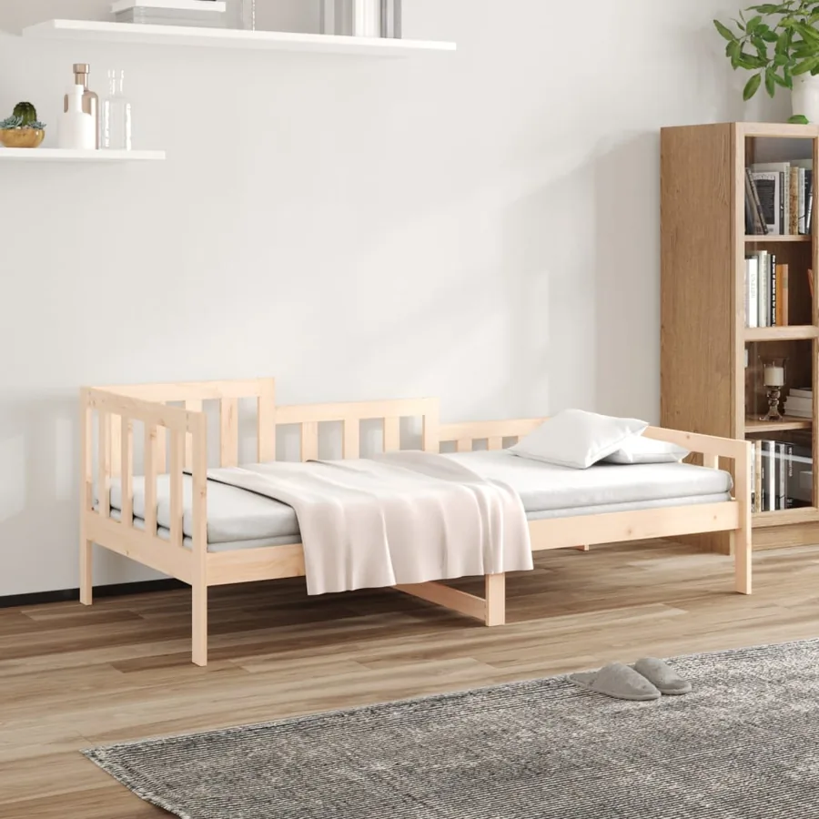 Lit de jour sans matelas 90x190 cm bois de pin massif