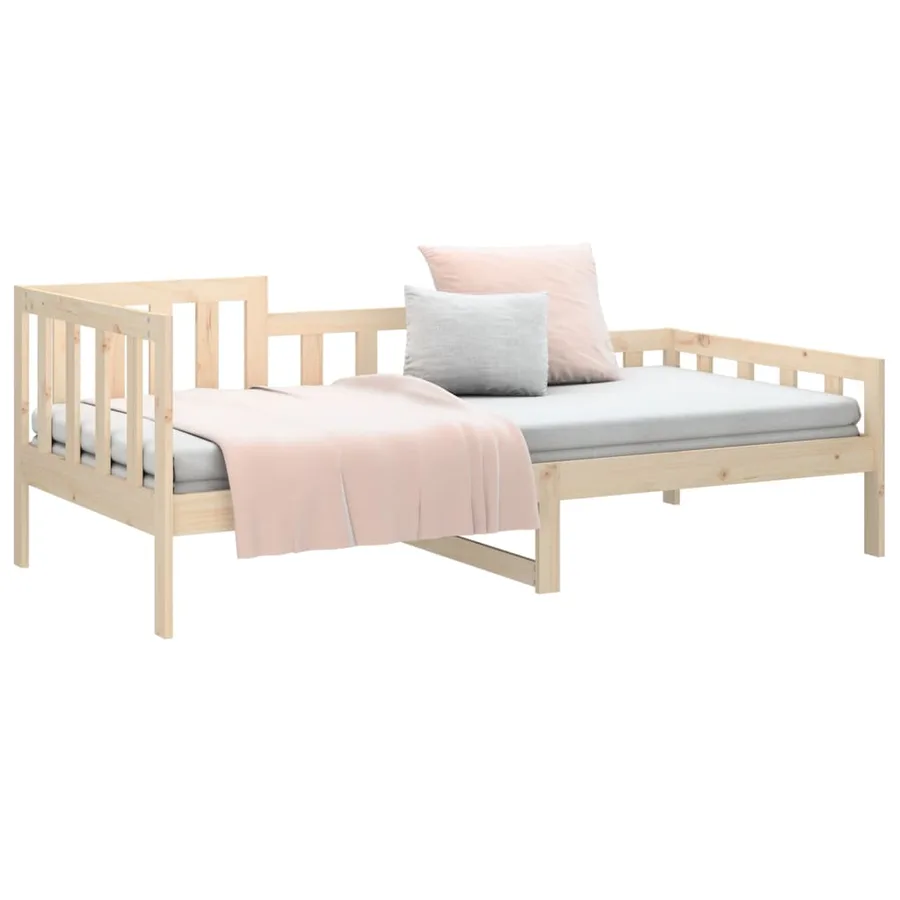 Lit de jour sans matelas 90x190 cm bois de pin massif - 6