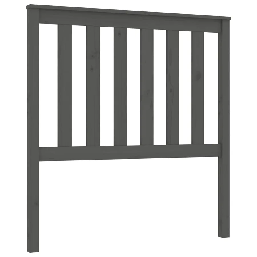 Tête de lit Gris 96x6x101 cm Bois massif de pin - 2