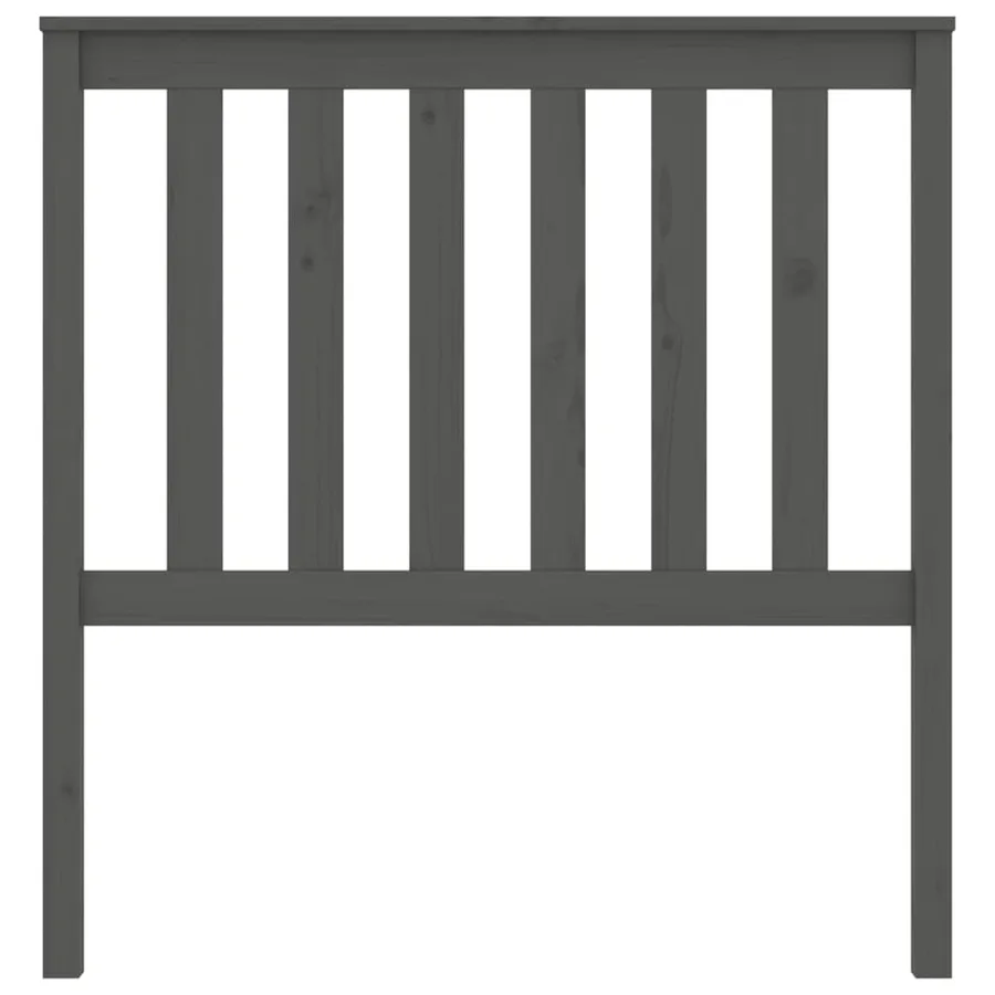 Tête de lit Gris 96x6x101 cm Bois massif de pin - 4